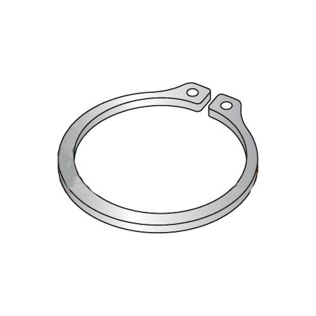 External Retaining Ring, Stainless Steel Plain Finish, 0.938 In Shaft Dia, 100 PK